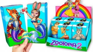 БУМАЖНЫЙ DIY ДЖУДИ ХОПС СТАЛА РУСАЛКОЙ! ТАИНСТВЕННАЯ КОРОБОЧКА С СЕКРЕТМО ЗВЕРОПОЛИС 2 ИГРА! РЕАКЦИЯ