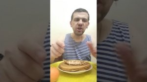 Обжор мукбанг очень вкусные блины со сметаной