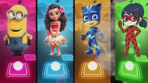 МИНЬОН vs МОАНА vs СУПЕРКОТ vs БОЖЬЯ КОРОВКА! ЦВЕТНОЙ БАТТЛ