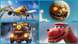 БАТТЛ НА НЕБЕСАХ — МИНЬОН‑ЗВЕЗДА vs ЛУННЫЙ ЗВЕРЬ vs АВТОБУС‑МОНСТР vs ДИНОЗАВР!