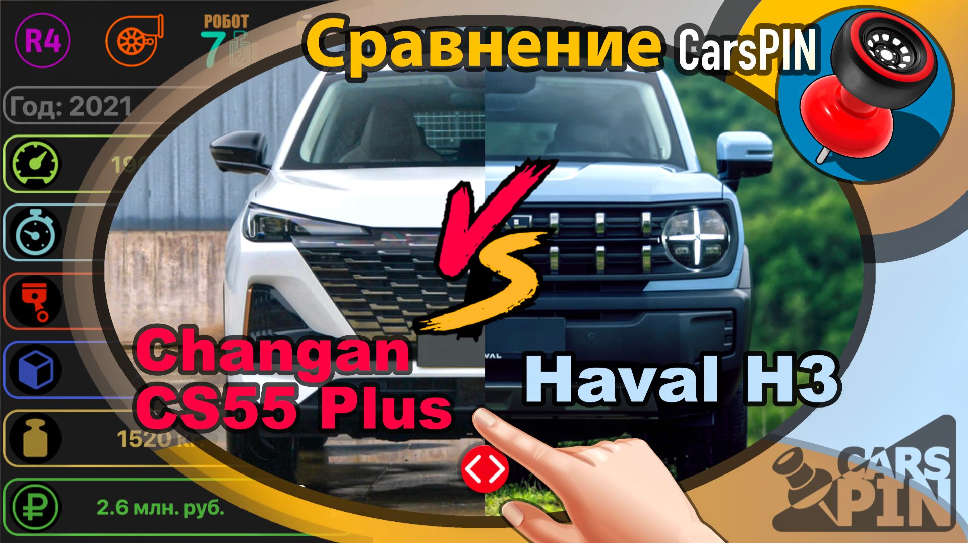 Сравнение автомобилей: 2021 Changan CS55 Plus VS 2024 Haval H3