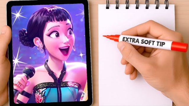 РИСУЕМ ЗОЮ ИЗ К ПОП ОХОТНИКИ НА ДЕМОНОВ НЕВЕРОЯТНАЯ ТРАНСФОРМАЦИЯ РЕБЯТА Я В ШОКЕ УЧИМСЯ РИСОВАТЬ