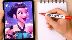 РИСУЕМ ЗОЮ ИЗ К ПОП ОХОТНИКИ НА ДЕМОНОВ НЕВЕРОЯТНАЯ ТРАНСФОРМАЦИЯ РЕБЯТА Я В ШОКЕ УЧИМСЯ РИСОВАТЬ