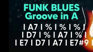 Funk Blues Groove Guitar Backing Track in A
