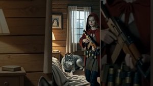 Красненькая Шапка с черным пистолетом