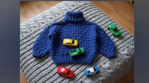 видео-описание СВИТЕР " КИРПИЧИКИ " на рост 86-92 см