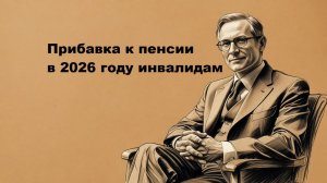 Прибавка к пенсии в 2026 году инвалидам