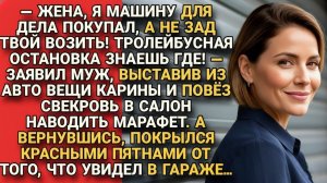 Муж выгнал Карину из авто, а вернувшись, обомлел от увиденного в гараже...