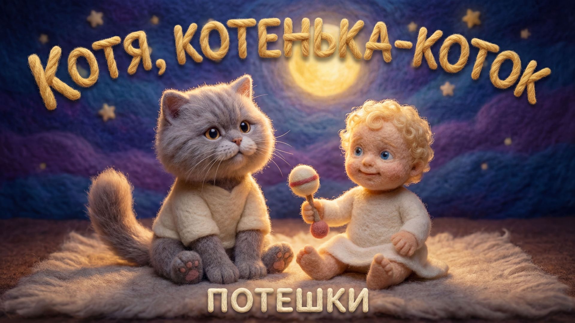 КОТЯ, КОТЕНЬКА-КОТОК — Колыбельные потешки для самых маленьких 🐱 🌙 ✨ смотреть онлайн
