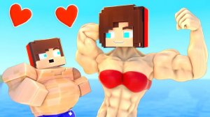 Джей Джей-У девушки есть мускулы. Майнкрафт Мультик