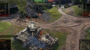 Мир танков. Полигон. Жемчужная река. Бой на Об.140. Взял 2 фрага и 2.8К урона.