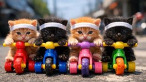 Папа-кот становится жертвой нападения персидского кота… Пока его котята не спасают его во сне! 🥊😹