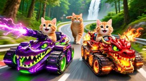 Мама-Кошка Подстригает мех на ферме и Шьет Тигровую Шапочку Для Котят Дома🐾🎩🐯