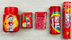 Вкусные сладкие конфеты, леденцы и баблгамы, Cosby, Mentos, Скитлз, Щенячий патруль