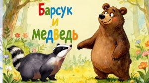 Барсук и медведь. Сказка на ночь. Мультфильм.