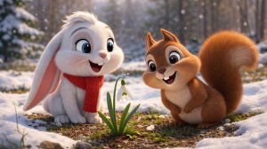 Мультик про Зайца и Белку- Песня Весны🎶 Добрая песенка🎶 Мультик🎶 Детская песенка