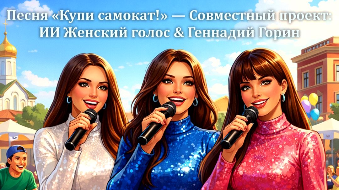 Песня «Купи самокат!» — Совместный проект: ИИ Женский голос & Геннадий Горин
