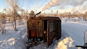 ТЕМНЕЛО НО РЫБАК СМОГ ДОБРАЛСЯ ДО БРОШЕННОГО ВАГОНА. ЧТО СЛУЧИЛОСЬ НА ЛЬДУ. ОПАСНАЯ ЗИМНЯЯ РЫБАЛКА