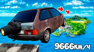 Как далеко чит тачка улетит с огромного трамплина в ГТА 5? GTA 5 Online