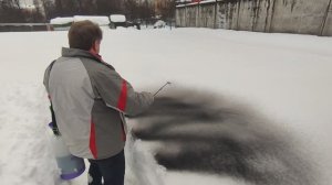 Краска для снега Снеготоп - разведение и нанесение на поверхность