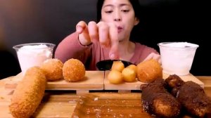 찹쌀 꽈배기쫄깃하고 색다른 찹쌀 꽈배기 먹방 Chocolate Glaze Whipped cream Twisted bread stick ASMR Mukbang