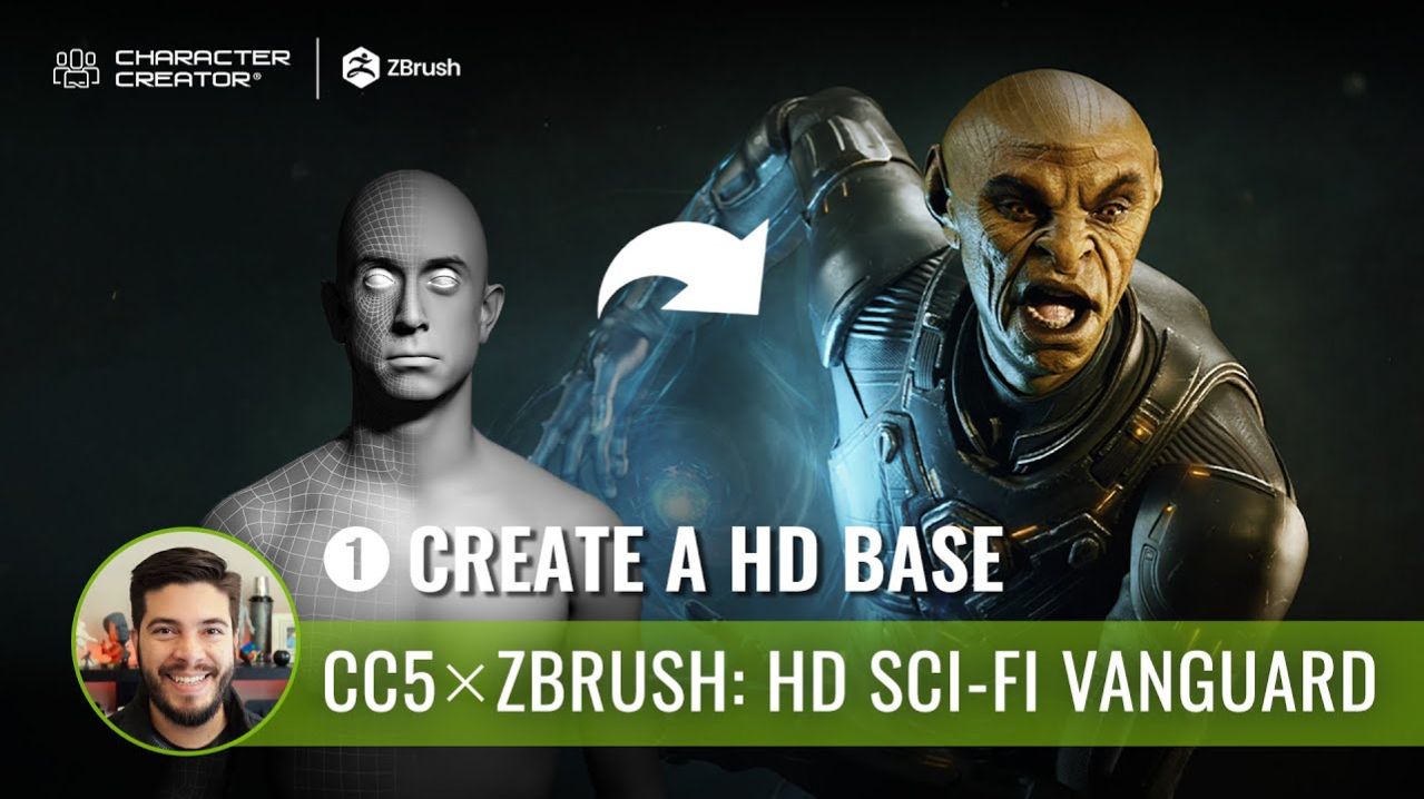 Создание HD-персонажа в стиле киберпанк ч.1/7 — от базы в Character Creator 5 до скульптуры в ZBrush