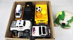 Мультики для детей про Новые яркие Машинки в коробке с зеленой собачкой. Мультики машинки малышам