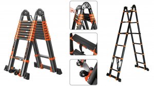 Телескопическая лестница Startul "Black line" 2-х секционных