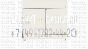 Застекленный прилавок горка с распашными дверками