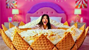 Какую кровать своей мечты выбрали бы Вы? ✨ Невероятно приятная ИИ-анимация как в Мультики!