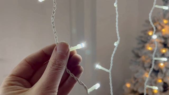 Электрогирлянда БАХРОМА 200 холодных белых LED ламп, 3.5х0.56+0.75 м, контроллер, Е96346