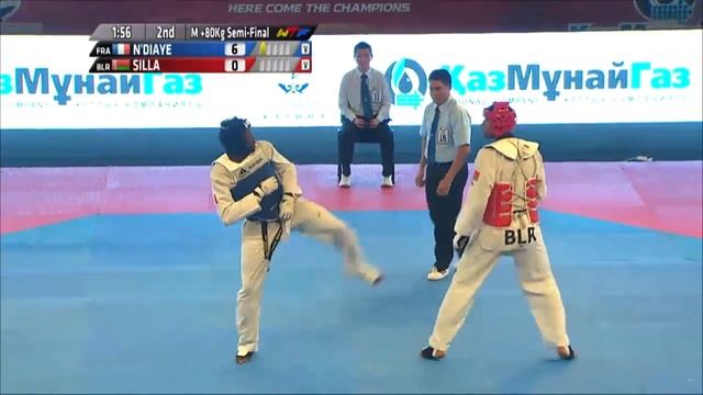 Полуфинал  +80 кг М'бар Н'Диайе, Франция, vs Армана Маршалла, Силла