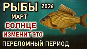 Рыбы. Март переломный период. Солнце изменяет и раскрывает Ваш потенциал. Гороскоп март 2026 Рыбы