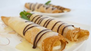 Блины с творогом и бананом - рецепт на Eda.video