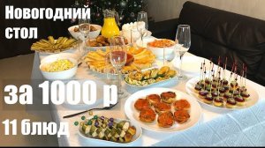 Меню на новогодний стол за 1000 рублей