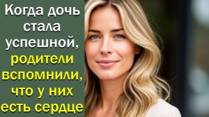 Когда дочь стала успешной, родители вспомнили, что у них есть сердце