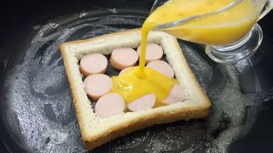 Забудьте про обычные бутерброды! 🍳 Оригинальный завтрак за 5 минут