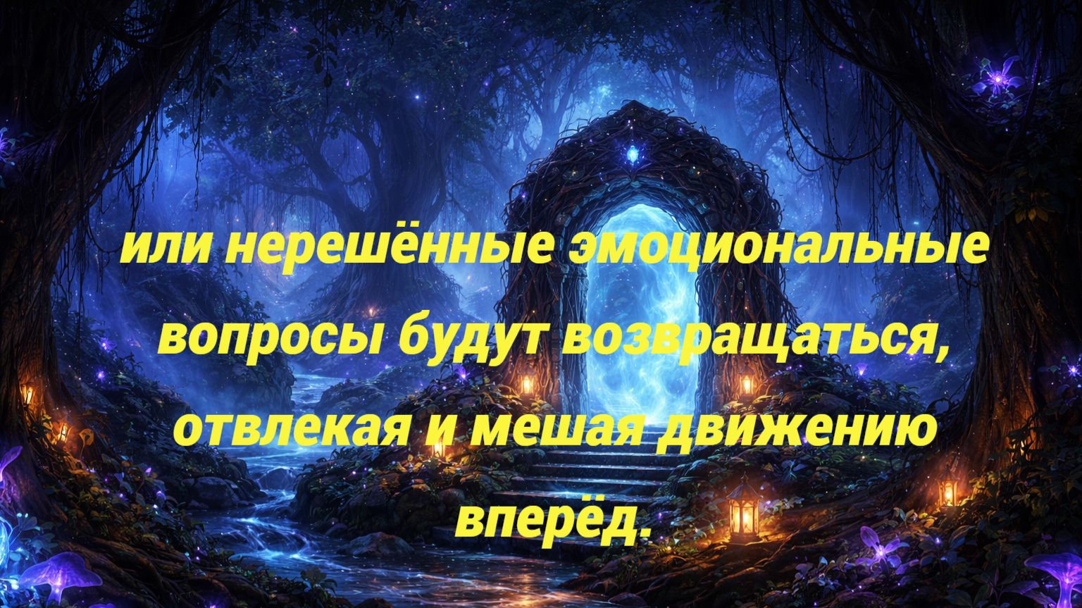 или нерешённые эмоциональные вопросы будут возвращаться, отвлекая и мешая движению вперёд.