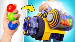 Гигантский игрушечный бластер 🔫 DIY из картона