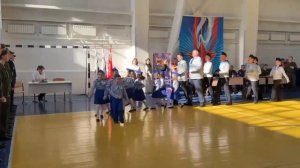 25 февраля в МБОУ СОШ № 63 Прошел очередной городской строевой смотр " На знамя Победы равняем шаг"