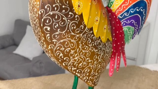 Декоративная садовая фигура ПЕТУХ АРЧИБАЛЬД, металл, 51 см, 2056536