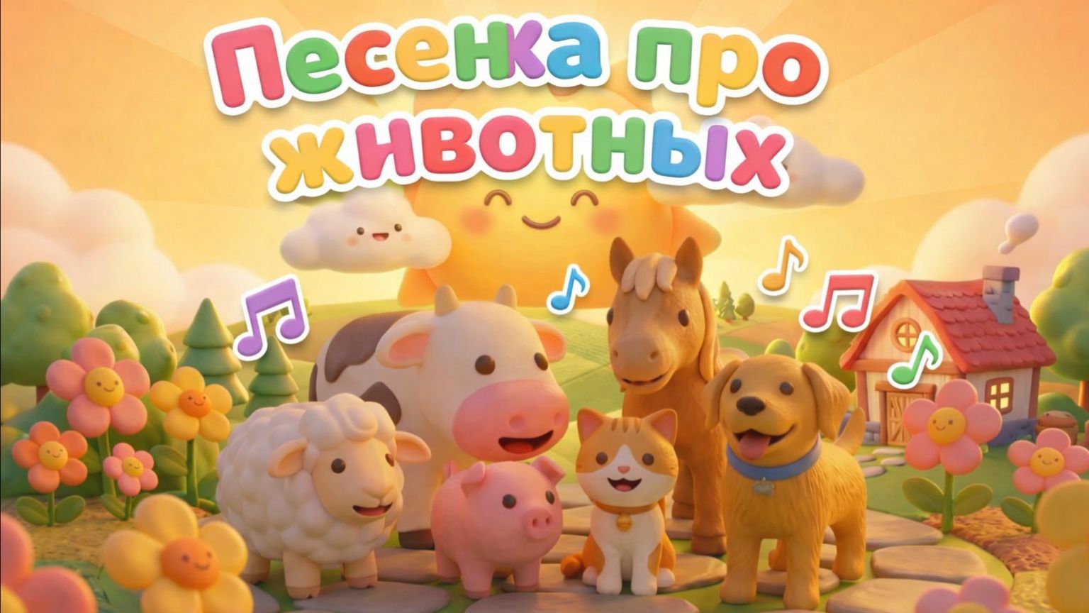 Песенка про животных! Мультик для малышей