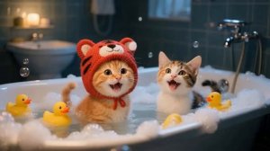 После тайфуна Мама-кошка и ее котенок исцелили город своей добротой ❤️ Трогательная анимация