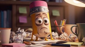 Карандаш Коля — ветеран с гипертрофированной усталостью ✏️😩