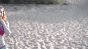 Пляж, девушка загар.