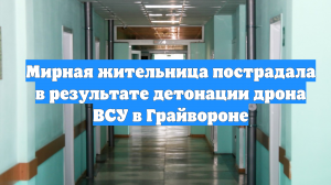 Мирная жительница пострадала в результате детонации дрона ВСУ в Грайвороне