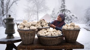 Домашние манты по Азербайджански. Деревенский ужин