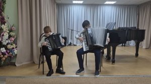 Дуэт: Бобров Иван,Онуфриев Савелий 
МБУДО "ДШИ N7 им. Ю.Н.Холопова" г. Рязань