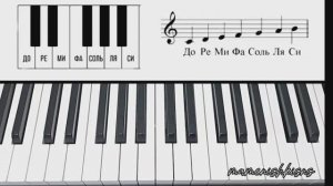 Играем первые песенки в первой октаве. Учим ноты "до-ре-ми'