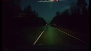 Болид над Москвой. Яркий и красивый светящейся шар